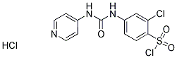2-氯-4-(3-(吡啶-4-基)脲基)苯磺酰氯盐酸盐 结构式