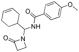 N-[CYCLOHEX-3-EN-1-YL(2-OXOAZETIDIN-1-YL)METHYL]-4-METHOXYBENZAMIDE 结构式