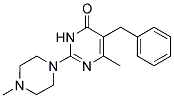 5-BENZYL-6-METHYL-2-(4-METHYLPIPERAZIN-1-YL)PYRIMIDIN-4(3H)-ONE 结构式