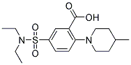 5-[(DIETHYLAMINO)SULFONYL]-2-(4-METHYLPIPERIDIN-1-YL)BENZOIC ACID 结构式