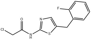 2-CHLORO-N-[5-(2-FLUORO-BENZYL)-THIAZOL-2-YL]-ACETAMIDE 结构式