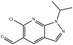 6-CHLORO-1-ISOPROPYL-1H-PYRAZOLO[3,4-B]PYRIDINE-5-CARBALDEHYDE 结构式
