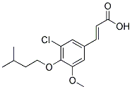 (2E)-3-[3-CHLORO-4-(ISOPENTYLOXY)-5-METHOXYPHENYL]ACRYLIC ACID 结构式