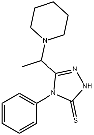 4-PHENYL-5-(1-PIPERIDIN-1-YLETHYL)-4H-1,2,4-TRIAZOLE-3-THIOL 结构式
