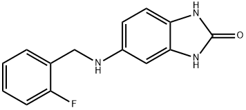 5-{[(2-氟苯基)甲基]氨基}-2,3-二氢-1H-1,3-苯并咪唑-2-酮 结构式