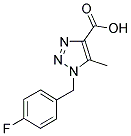 1-(4-FLUOROBENZYL)-5-METHYL-1,2,3-TRIAZOLE-4-CARBOXYLIC ACID 结构式