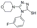 4-(3-FLUOROPHENYL)-5-MORPHOLIN-4-YL-4H-1,2,4-TRIAZOLE-3-THIOL 结构式