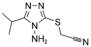 [(4-AMINO-5-ISOPROPYL-4H-1,2,4-TRIAZOL-3-YL)SULFANYL]ACETONITRILE 结构式