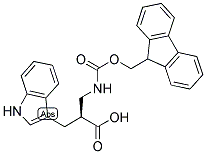(S)-2-[(9H-FLUOREN-9-YLMETHOXYCARBONYLAMINO)-METHYL]-3-(1H-INDOL-3-YL)-PROPIONIC ACID 结构式