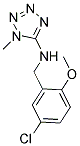 N-(5-CHLORO-2-METHOXYBENZYL)-1-METHYL-1H-TETRAZOL-5-AMINE 结构式