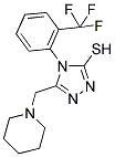 5-(PIPERIDIN-1-YLMETHYL)-4-[2-(TRIFLUOROMETHYL)PHENYL]-4H-1,2,4-TRIAZOLE-3-THIOL 结构式