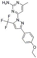 4-[3-(4-ETHOXYPHENYL)-5-(TRIFLUOROMETHYL)-1H-PYRAZOL-1-YL]-6-METHYLPYRIMIDIN-2-AMINE 结构式