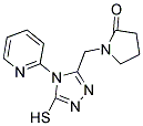 1-[(5-MERCAPTO-4-PYRIDIN-2-YL-4H-1,2,4-TRIAZOL-3-YL)METHYL]PYRROLIDIN-2-ONE 结构式