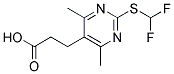 3-{2-[(DIFLUOROMETHYL)THIO]-4,6-DIMETHYLPYRIMIDIN-5-YL}PROPANOIC ACID 结构式