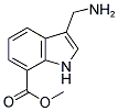3-AMINOMETHYL-1H-INDOLE-7-CARBOXYLIC ACID METHYL ESTER 结构式