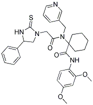 N-(2,4-DIMETHOXYPHENYL)-1-(2-(4-PHENYL-2-THIOXOIMIDAZOLIDIN-1-YL)-N-(PYRIDIN-3-YLMETHYL)ACETAMIDO)CYCLOHEXANECARBOXAMIDE 结构式