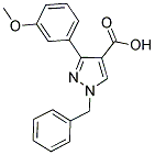 1-BENZYL-3-(3-METHOXYPHENYL)-1H-PYRAZOLE-4-CARBOXYLIC ACID 结构式