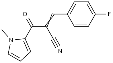 (E)-3-(4-Fluorophenyl)-2-[(1-methyl-1H-pyrrol-2-yl)carbonyl]-2-propenenitrile 结构式