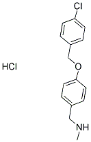 N-[4-[(4-CHLOROBENZYL)OXY]BENZYL]-N-METHYLAMINE HYDROCHLORIDE 结构式