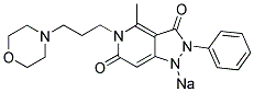 {4-METHYL-5-[3-(4-MORPHOLINYL)PROPYL]-3,6-DIOXO-2-PHENYL-2,3,5,6-TETRAHYDRO-1H-PYRAZOLO[4,3-C]PYRIDIN-1-YL}SODIUM 结构式