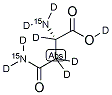 L-天冬酰胺-15N2,D8 单氘化合物 结构式