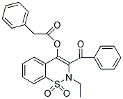 3-BENZOYL-2-ETHYL-1,1-DIOXO-1,2-DIHYDRO-1LAMBDA~6~,2-BENZOTHIAZIN-4-YL 2-PHENYLACETATE 结构式