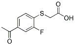 2-[(4-乙酰基-2-氟苯基)硫烷基]乙酸 结构式