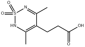3-(3,5-二甲基-1,1-二氧-2H-1,2,6-噻二嗪-4-基)丙酸 结构式