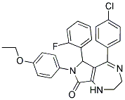 5-(4-CHLOROPHENYL)-7-(4-ETHOXYPHENYL)-6-(2-FLUOROPHENYL)-2,3,6,7-TETRAHYDROPYRROLO[3,4-E][1,4]DIAZEPIN-8(1H)-ONE 结构式