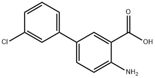4-AMINO-3'-CHLORO-1,1'-BIPHENYL-3-CARBOXYLIC ACID 结构式