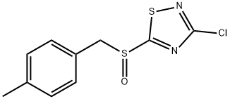3-CHLORO-5-(4-METHYLBENZYLSULFINYL)-1,2,4-THIADIAZOLE 结构式