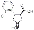 (TRANS)-4-(2-CHLORO-PHENYL)-PYRROLIDINE-3-CARBOXYLIC ACID-HCL 结构式