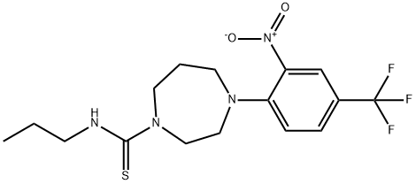 4-[2-NITRO-4-(TRIFLUOROMETHYL)PHENYL]-N-PROPYL-1,4-DIAZEPANE-1-CARBOTHIOAMIDE 结构式