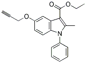 ETHYL 2-METHYL-1-PHENYL-5-(PROP-2-YNYLOXY)-1H-INDOLE-3-CARBOXYLATE 结构式