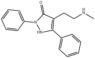 4-(2-METHYLAMINO-ETHYL)-2,5-DIPHENYL-1,2-DIHYDRO-PYRAZOL-3-ONE 结构式