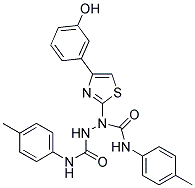 N~1~-(4-METHYLPHENYL)-1-[4-(4-HYDROXYPHENYL)-1,3-THIAZOL-2-YL]-N~2~-(4-METHYLPHENYL)-1,2-HYDRAZINEDICARBOXAMIDE 结构式