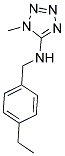 N-(4-ETHYLBENZYL)-1-METHYL-1H-TETRAZOL-5-AMINE 结构式