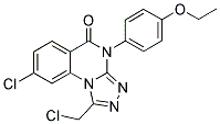 8-CHLORO-1-(CHLOROMETHYL)-4-(4-ETHOXYPHENYL)[1,2,4]TRIAZOLO[4,3-A]QUINAZOLIN-5(4H)-ONE 结构式