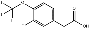 3-氟-4-(三氟甲氧基)苯乙酸 结构式