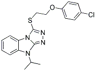 3-[2-(4-CHLORO-PHENOXY)-ETHYLSULFANYL]-9-ISOPROPYL-9H-BENZO[4,5]IMIDAZO[2,1-C][1,2,4]TRIAZOLE 结构式