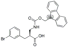 (S)-3-(3-BROMO-PHENYL)-2-[(9H-FLUOREN-9-YLMETHOXYCARBONYLAMINO)-METHYL]-PROPIONIC ACID 结构式