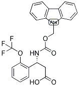 (R)-3-(9H-FLUOREN-9-YLMETHOXYCARBONYLAMINO)-3-(2-TRIFLUOROMETHOXY-PHENYL)-PROPIONIC ACID 结构式