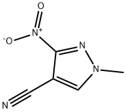 1-METHYL-3-NITRO-1H-PYRAZOLE-4-CARBONITRILE 结构式
