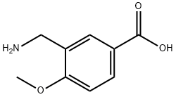 3-(氨基甲基)-4-甲氧基苯甲酸 结构式