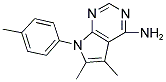 5,6-DIMETHYL-7-(4-METHYLPHENYL)-7H-PYRROLO[2,3-D]PYRIMIDIN-4-AMINE 结构式