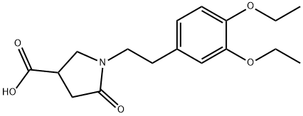 1-[2-(3,4-DIETHOXY-PHENYL)-ETHYL]-5-OXO-PYRROLIDINE-3-CARBOXYLIC ACID 结构式