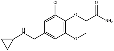 2-(2-CHLORO-4-((CYCLOPROPYLAMINO)METHYL)-6-METHOXYPHENOXY)ACETAMIDE 结构式