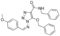 (Z)-N-BENZYL-5-(BENZYLOXY)-1-(4-METHOXYBENZYLIDENEAMINO)-1H-1,2,3-TRIAZOLE-4-CARBOXAMIDE 结构式