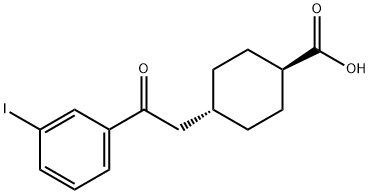 TRANS-4-[2-(3-IODOPHENYL)-2-OXOETHYL]CYCLOHEXANE-1-CARBOXYLIC ACID 结构式