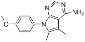 7-(4-METHOXYPHENYL)-5,6-DIMETHYL-7H-PYRROLO[2,3-D]PYRIMIDIN-4-AMINE 结构式